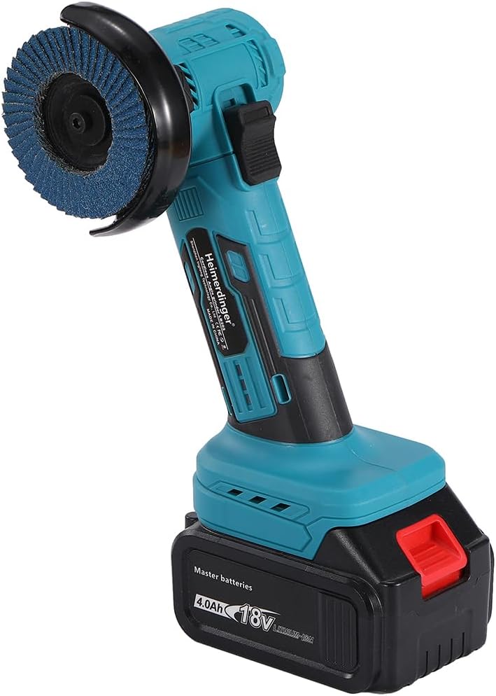 Heimerdinger Brushless Mini Angle Grinder with 4000mAh Battery,Cordless Electric Grinding Tool,19500rpm Compact Power Handheld Cutter for Metal Grinding,Cutting - Image 3